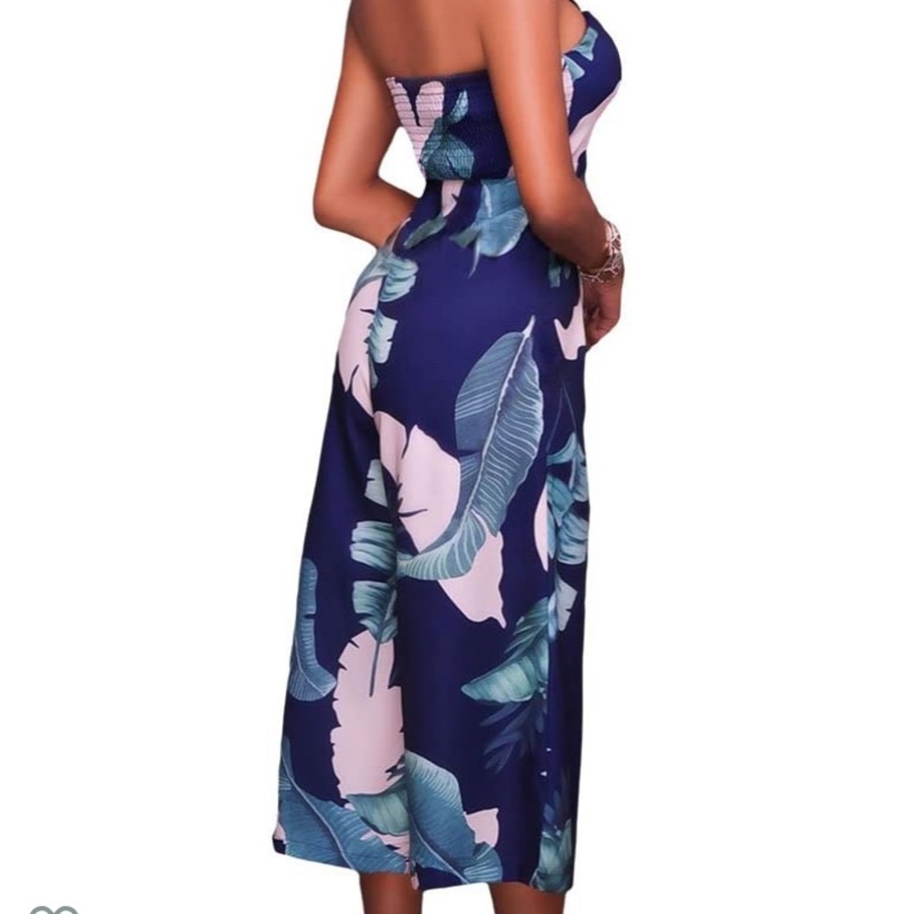 Colorful strapless romper - Picture 2 of 4